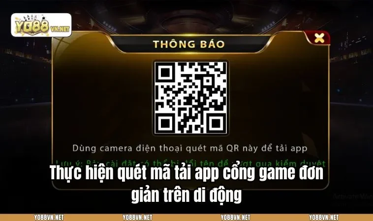 Thực hiện quét mã tải app cổng game đơn giản trên di động